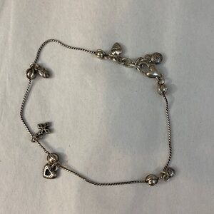 Brighton Vintage Silver Charm Anklet‎
